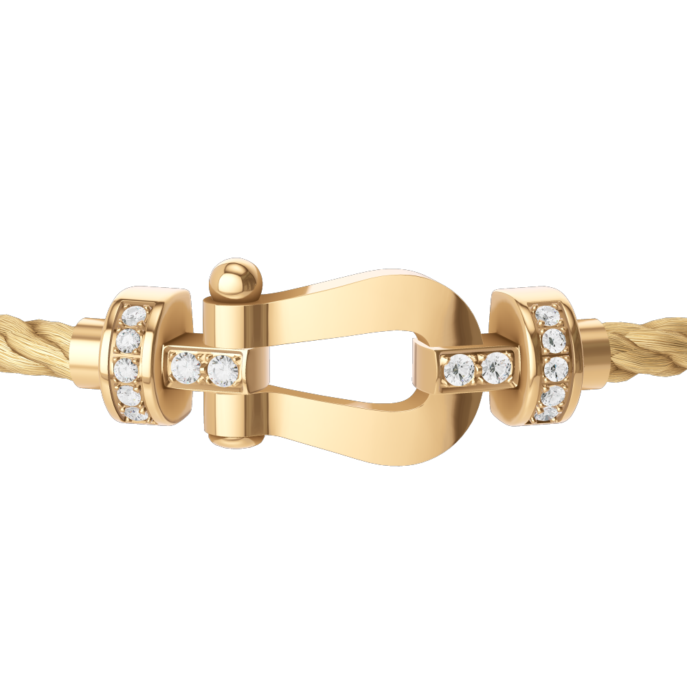 FORCE 10 BRACELET 18K YELLOW GOLD AND DIAMONDS MEDIUM MODEL
