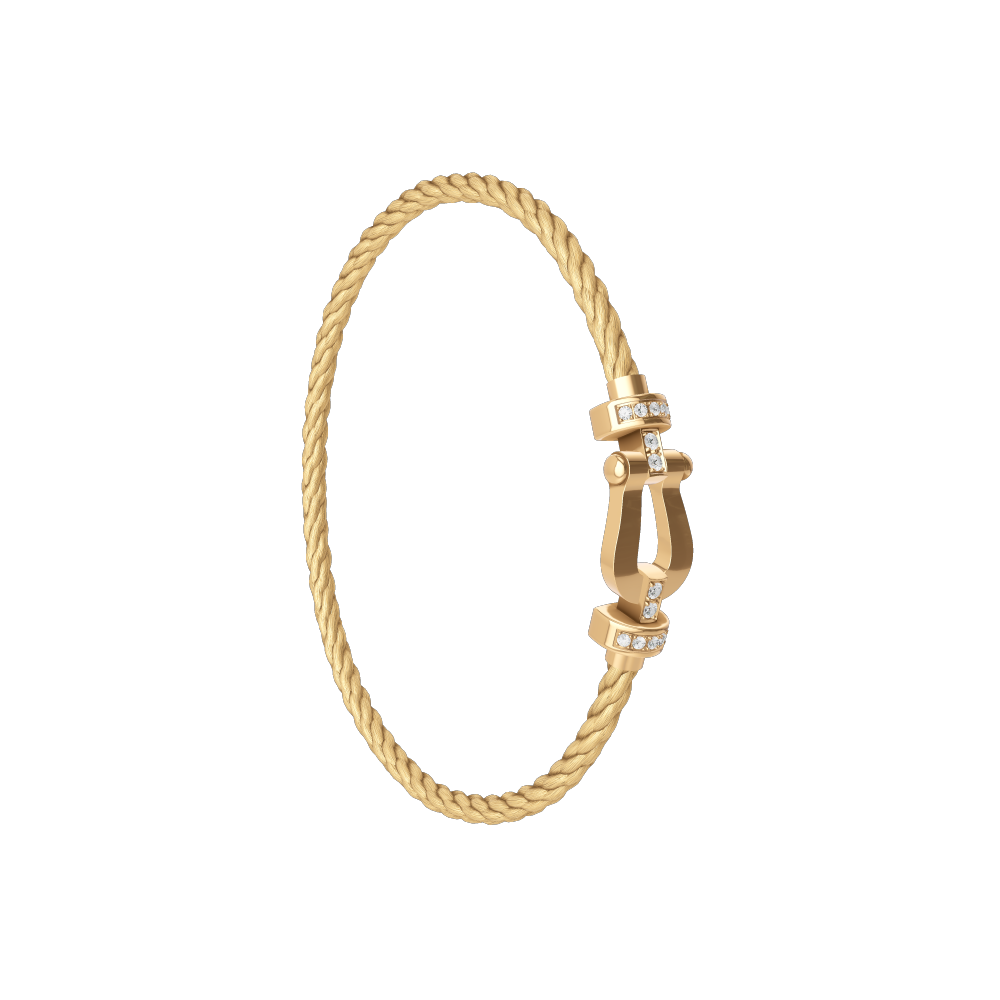 FORCE 10 BRACELET 18K YELLOW GOLD AND DIAMONDS MEDIUM MODEL