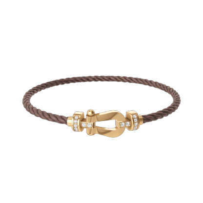 FORCE 10 BRACELET 18K YELLOW GOLD AND DIAMONDS MEDIUM MODEL