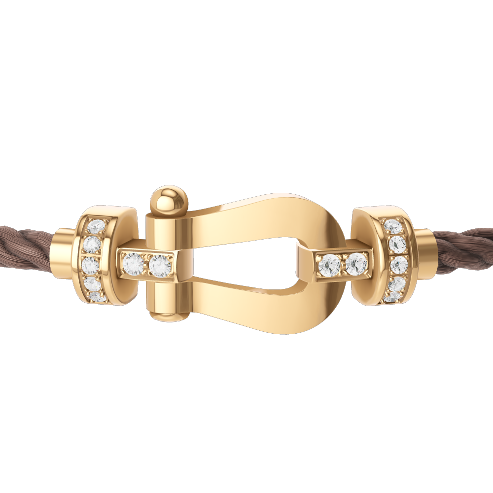 FORCE 10 BRACELET 18K YELLOW GOLD AND DIAMONDS MEDIUM MODEL