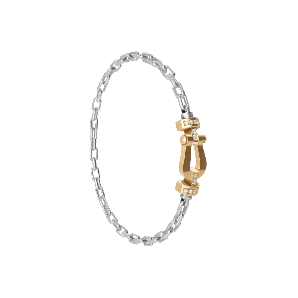 FORCE 10 BRACELET 18K YELLOW GOLD AND DIAMONDS MEDIUM MODEL