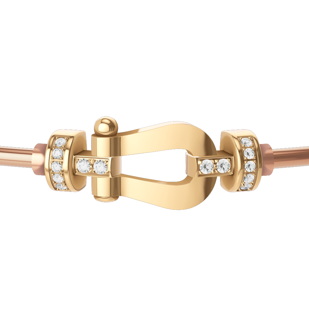 FORCE 10 BRACELET 18K YELLOW GOLD AND DIAMONDS MEDIUM MODEL