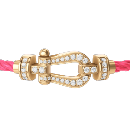 FORCE 10 BRACELET 18K YELLOW GOLD AND DIAMONDS MEDIUM MODEL