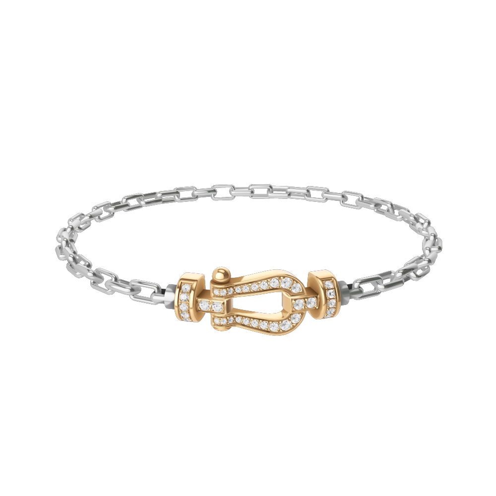 FORCE 10 BRACELET 18K YELLOW GOLD AND DIAMONDS MEDIUM MODEL