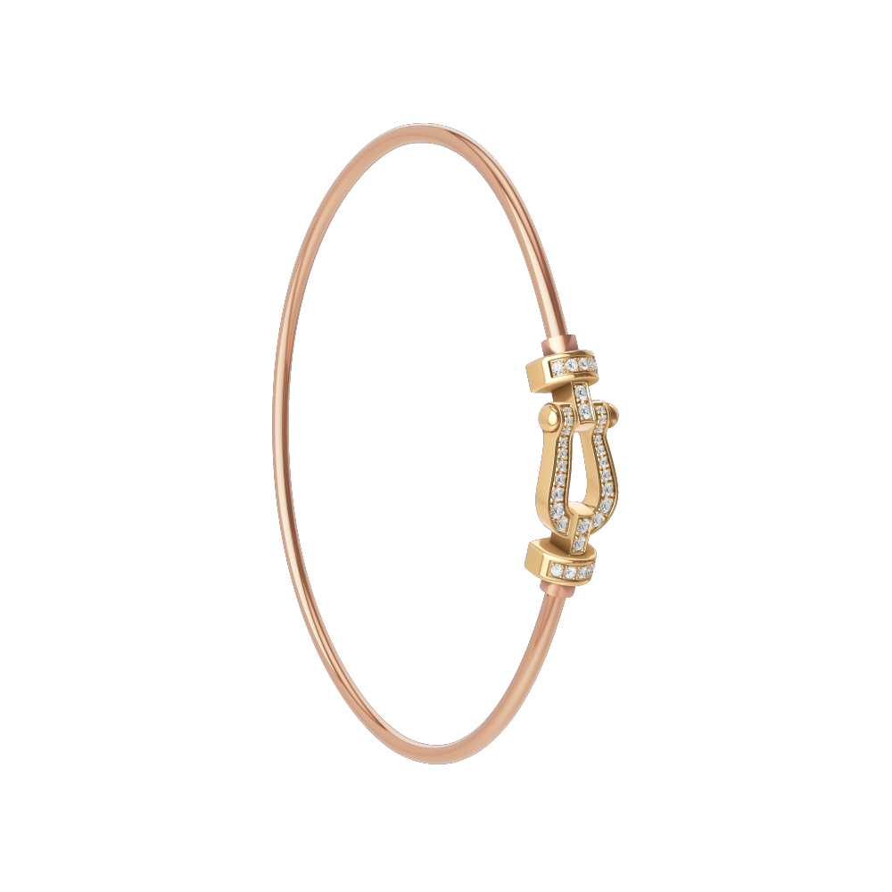 FORCE 10 BRACELET 18K YELLOW GOLD AND DIAMONDS MEDIUM MODEL