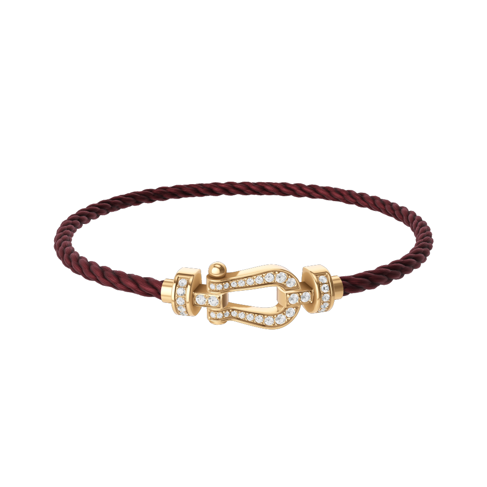 FORCE 10 BRACELET 18K YELLOW GOLD AND DIAMONDS MEDIUM MODEL