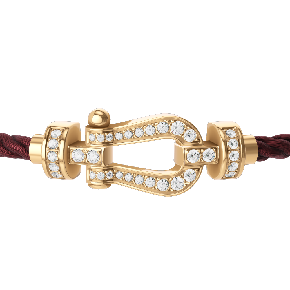 FORCE 10 BRACELET 18K YELLOW GOLD AND DIAMONDS MEDIUM MODEL