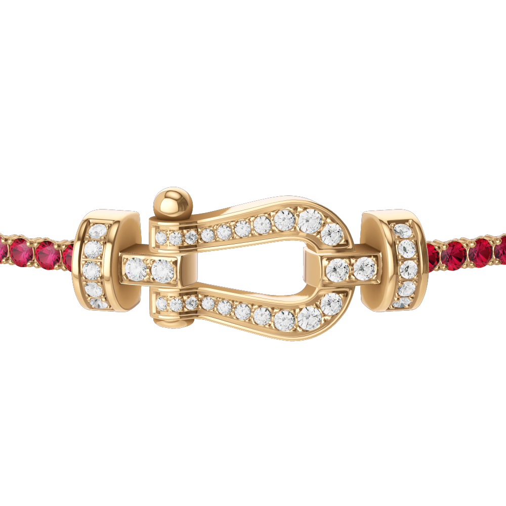 FORCE 10 BRACELET 18K YELLOW GOLD AND DIAMONDS MEDIUM MODEL