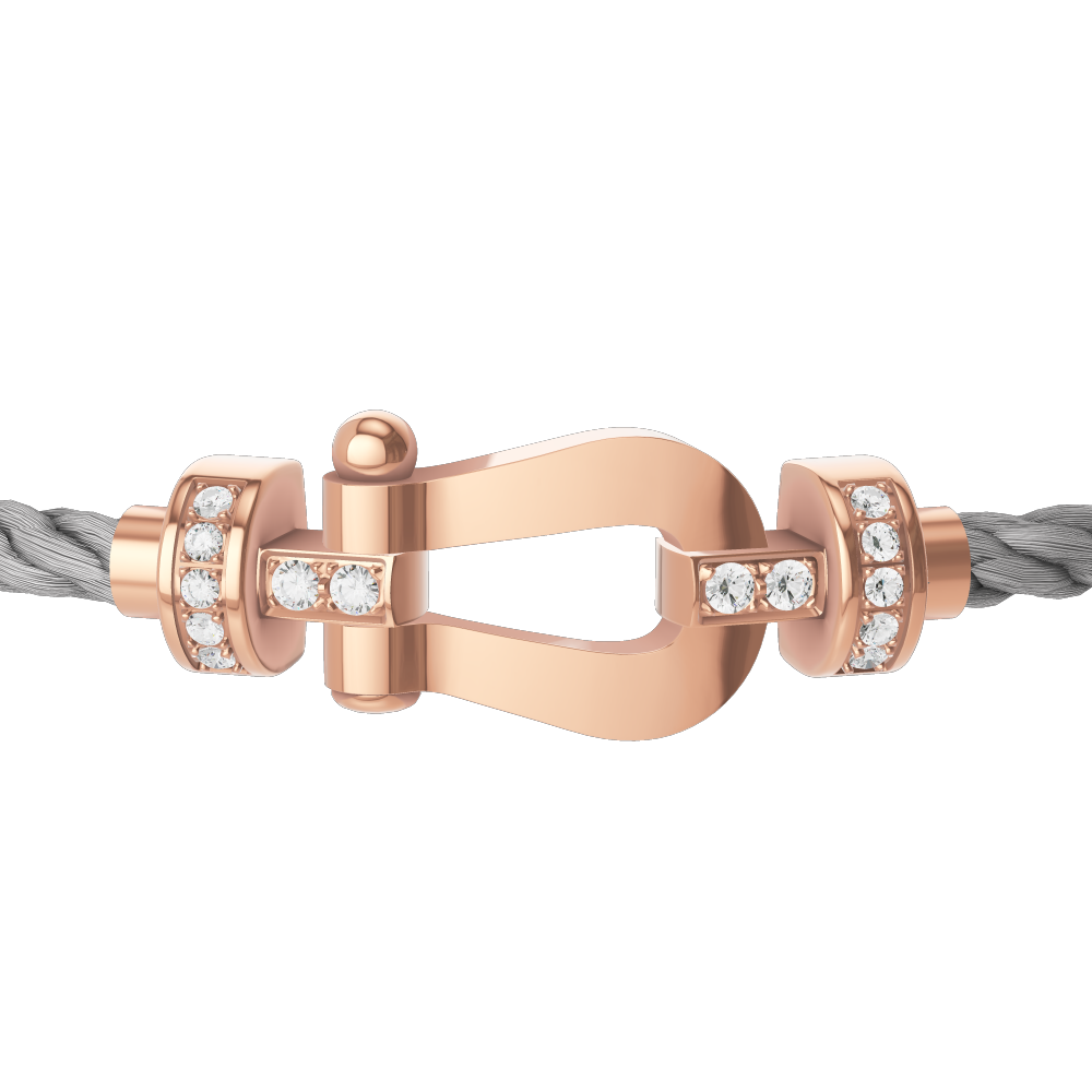 FORCE 10 BRACELET 18K PINK GOLD AND DIAMONDS MEDIUM MODEL