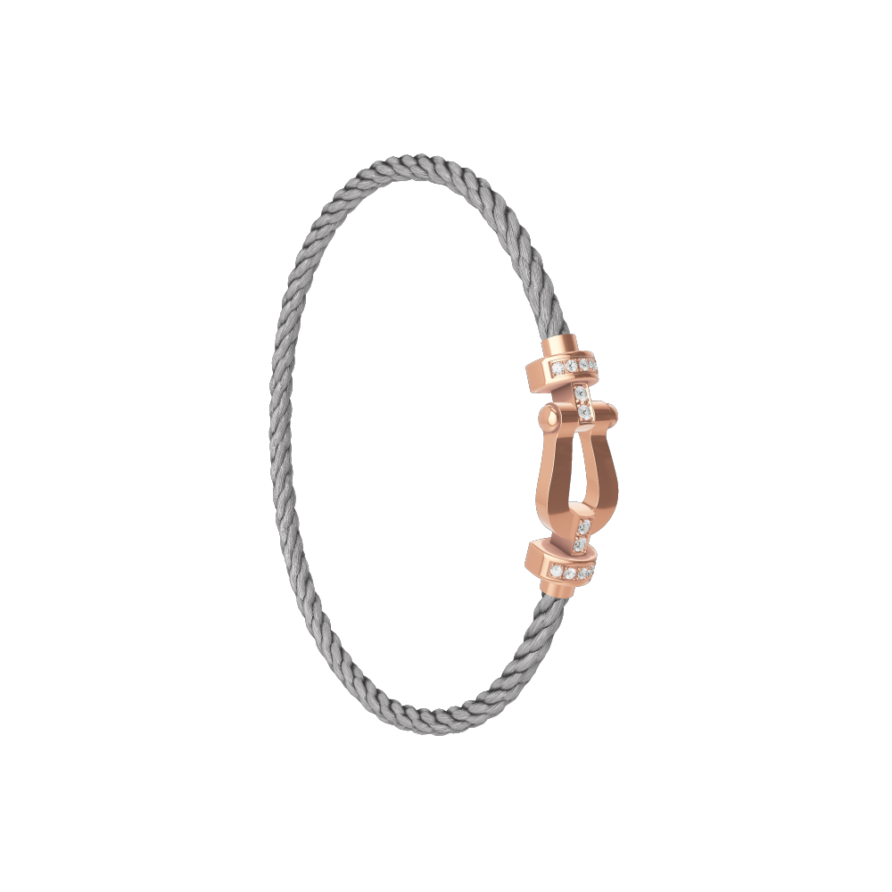 FORCE 10 BRACELET 18K PINK GOLD AND DIAMONDS MEDIUM MODEL