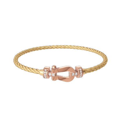 FORCE 10 BRACELET 18K PINK GOLD AND DIAMONDS MEDIUM MODEL