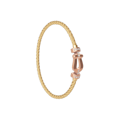 FORCE 10 BRACELET 18K PINK GOLD AND DIAMONDS MEDIUM MODEL