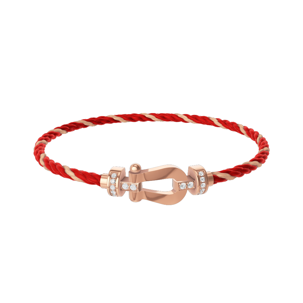 FORCE 10 BRACELET 18K PINK GOLD AND DIAMONDS MEDIUM MODEL