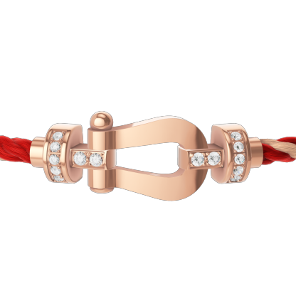 FORCE 10 BRACELET 18K PINK GOLD AND DIAMONDS MEDIUM MODEL