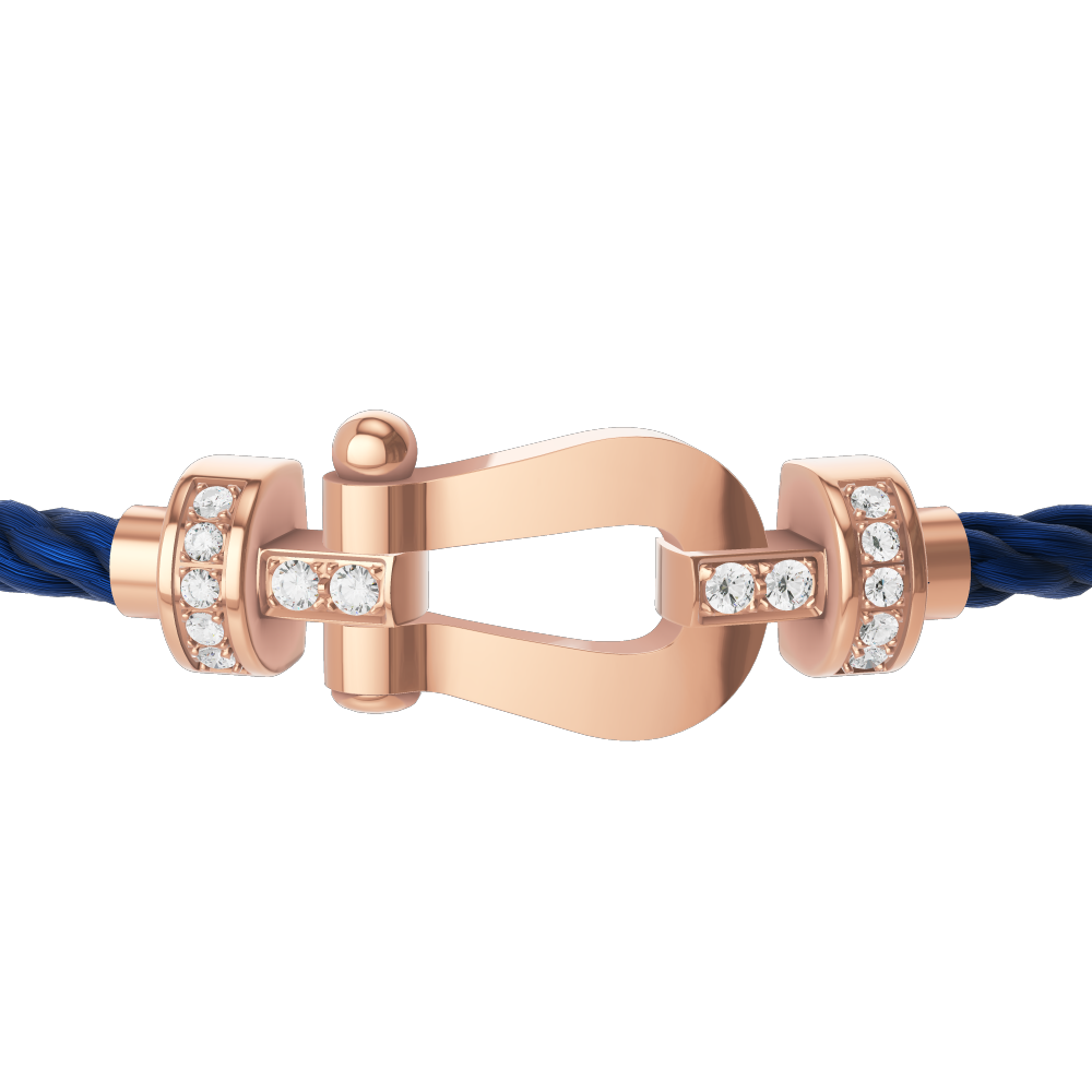 FORCE 10 BRACELET 18K PINK GOLD AND DIAMONDS MEDIUM MODEL