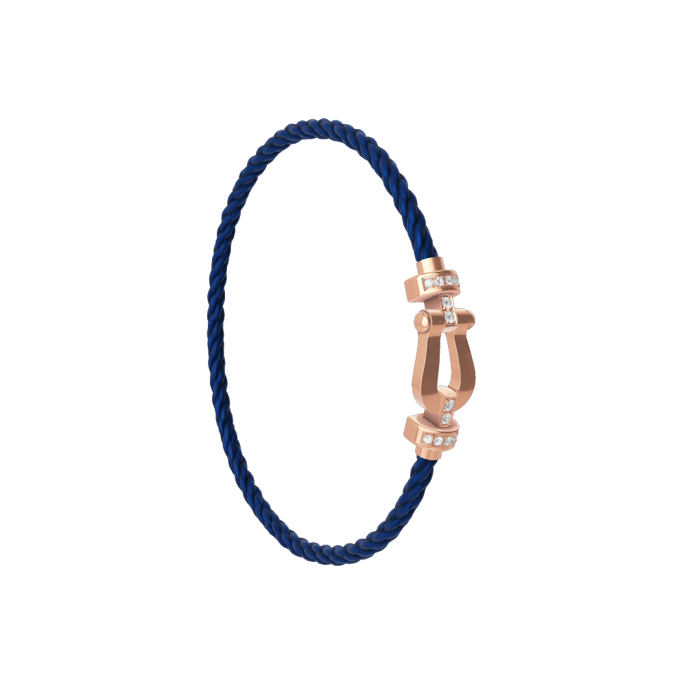 FORCE 10 BRACELET 18K PINK GOLD AND DIAMONDS MEDIUM MODEL