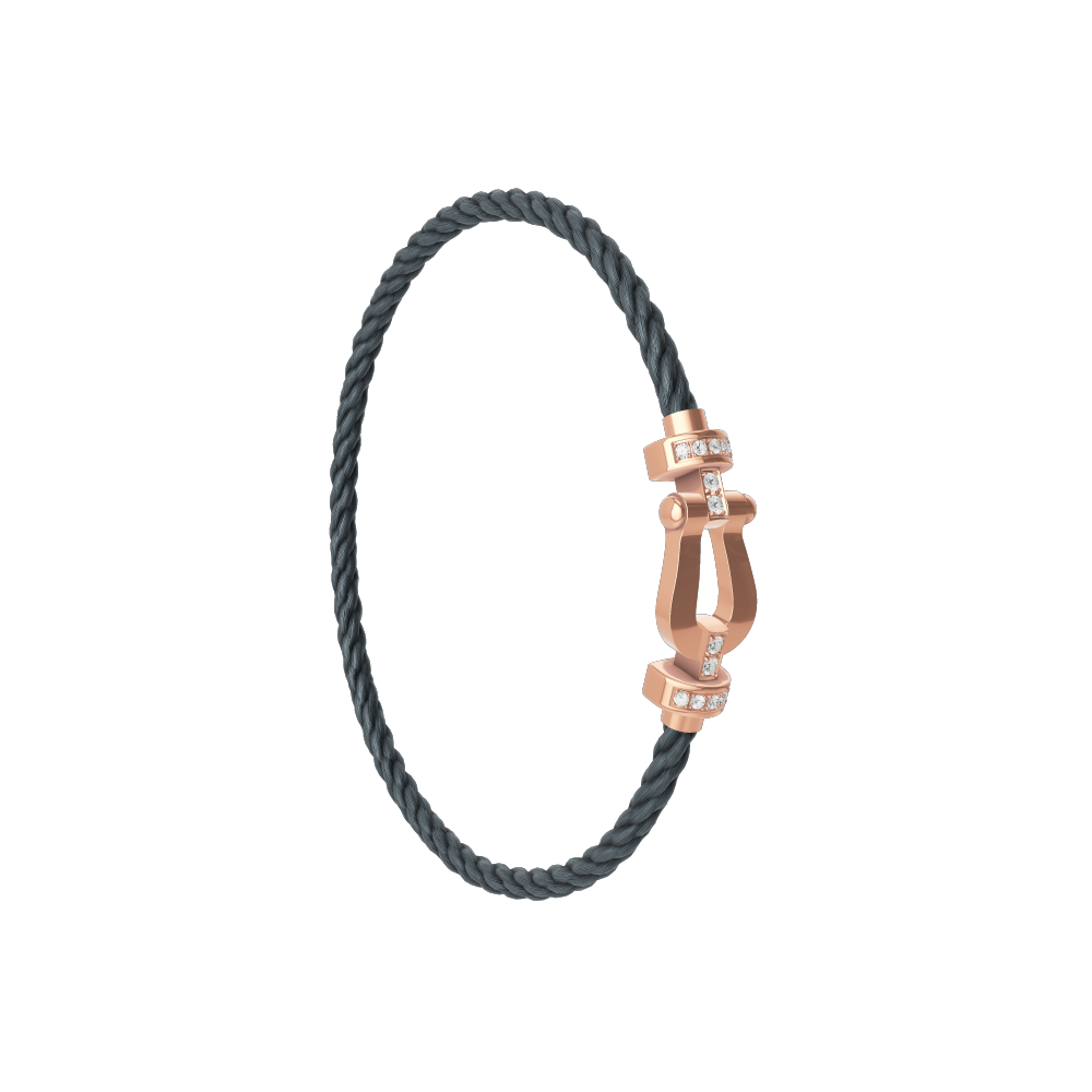 FORCE 10 BRACELET 18K PINK GOLD AND DIAMONDS MEDIUM MODEL