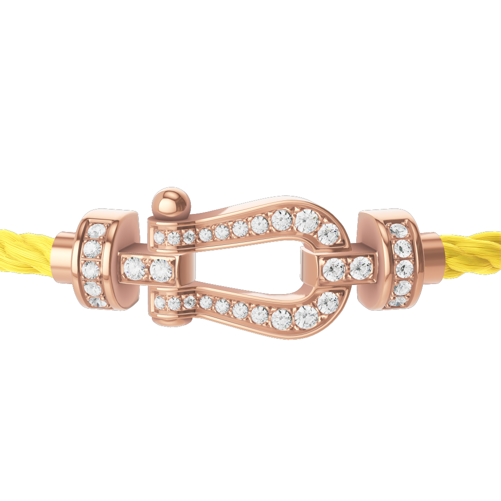 FORCE 10 BRACELET 18K PINK GOLD AND DIAMONDS MEDIUM MODEL