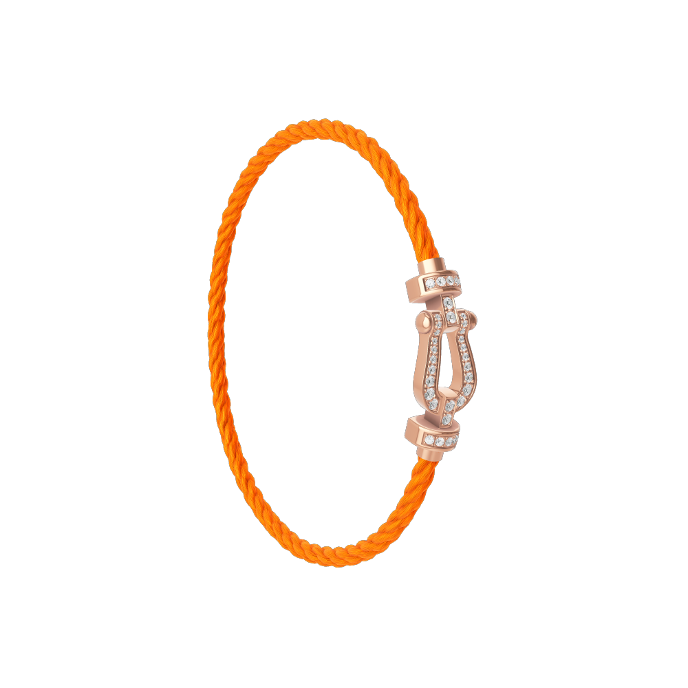 FORCE 10 BRACELET 18K PINK GOLD AND DIAMONDS MEDIUM MODEL