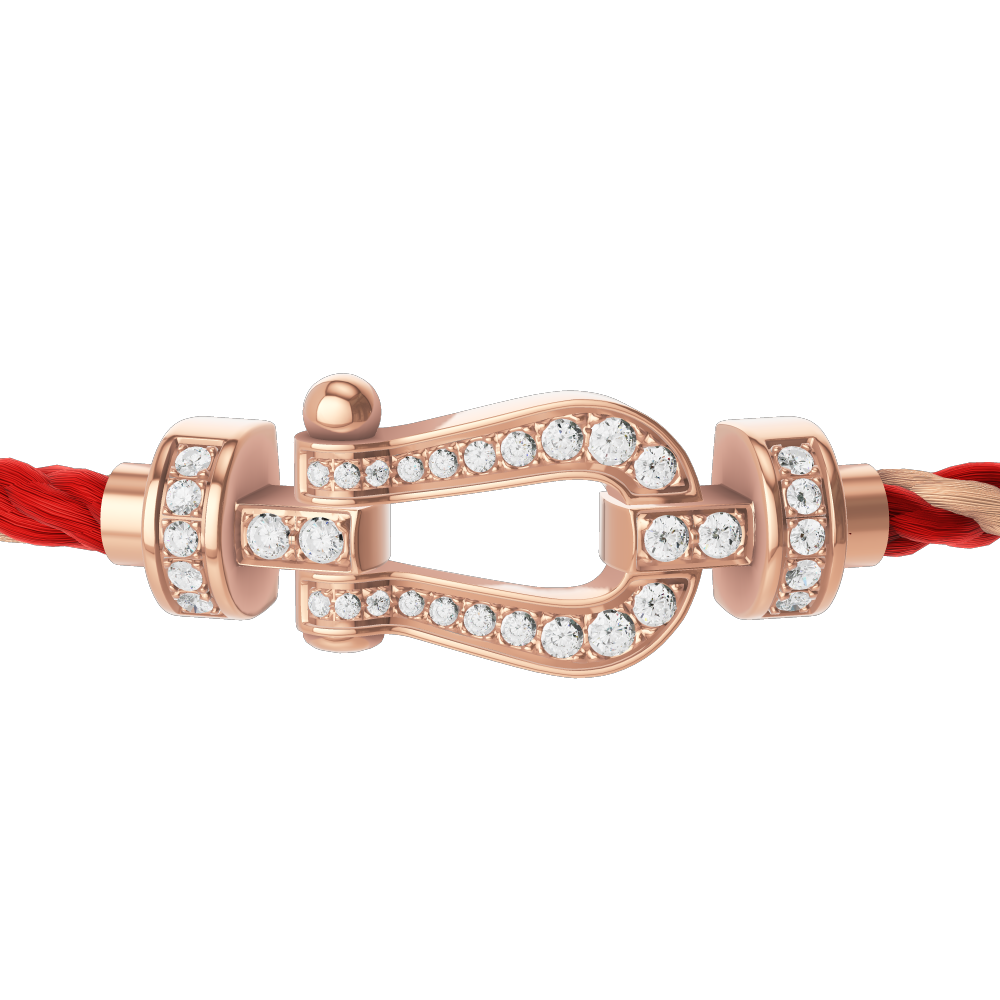FORCE 10 BRACELET 18K PINK GOLD AND DIAMONDS MEDIUM MODEL