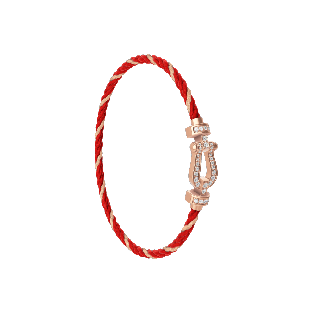 FORCE 10 BRACELET 18K PINK GOLD AND DIAMONDS MEDIUM MODEL