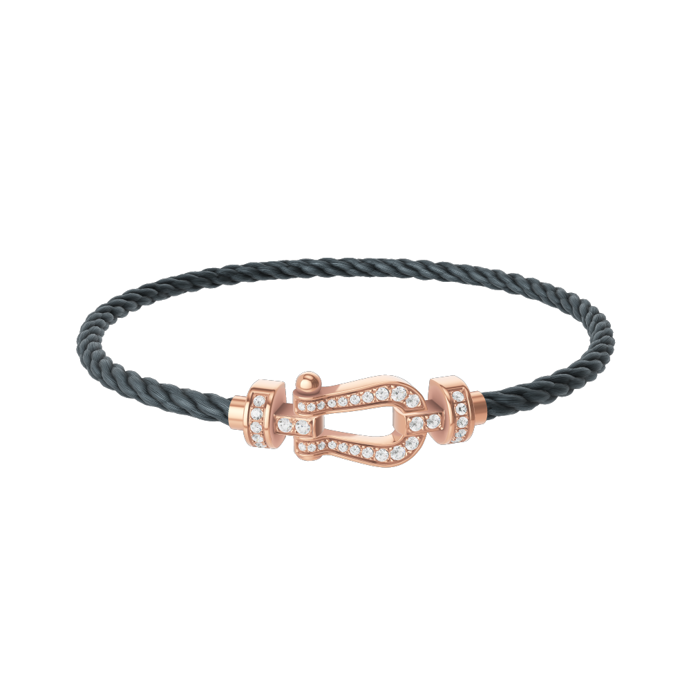 FORCE 10 BRACELET 18K PINK GOLD AND DIAMONDS MEDIUM MODEL