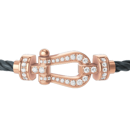 FORCE 10 BRACELET 18K PINK GOLD AND DIAMONDS MEDIUM MODEL