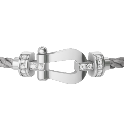 FORCE 10 BRACELET 18K WHITE GOLD AND DIAMONDS MEDIUM MODEL