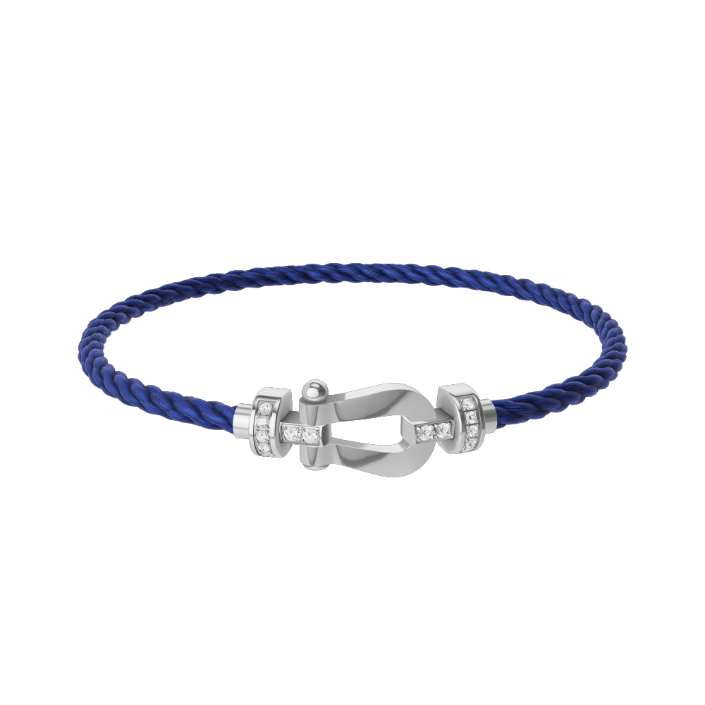 FORCE 10 BRACELET 18K WHITE GOLD AND DIAMONDS MEDIUM MODEL