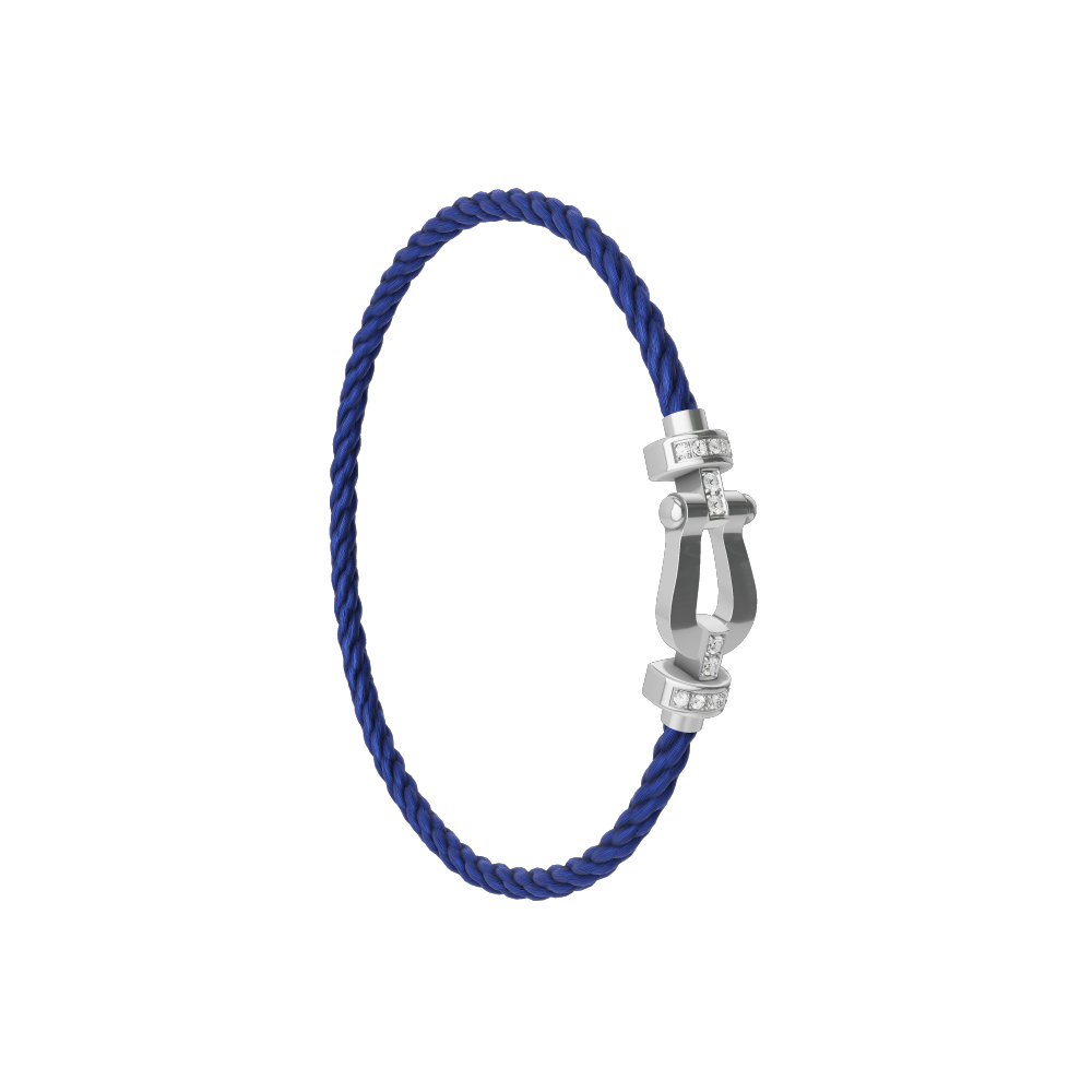 FORCE 10 BRACELET 18K WHITE GOLD AND DIAMONDS MEDIUM MODEL