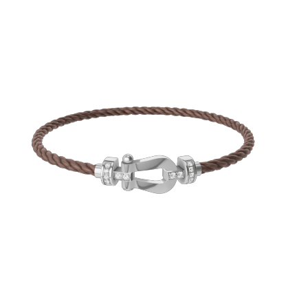 FORCE 10 BRACELET 18K WHITE GOLD AND DIAMONDS MEDIUM MODEL