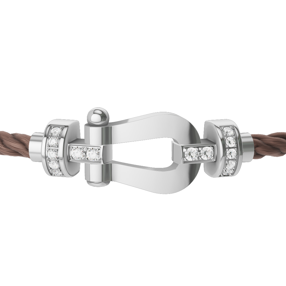 FORCE 10 BRACELET 18K WHITE GOLD AND DIAMONDS MEDIUM MODEL