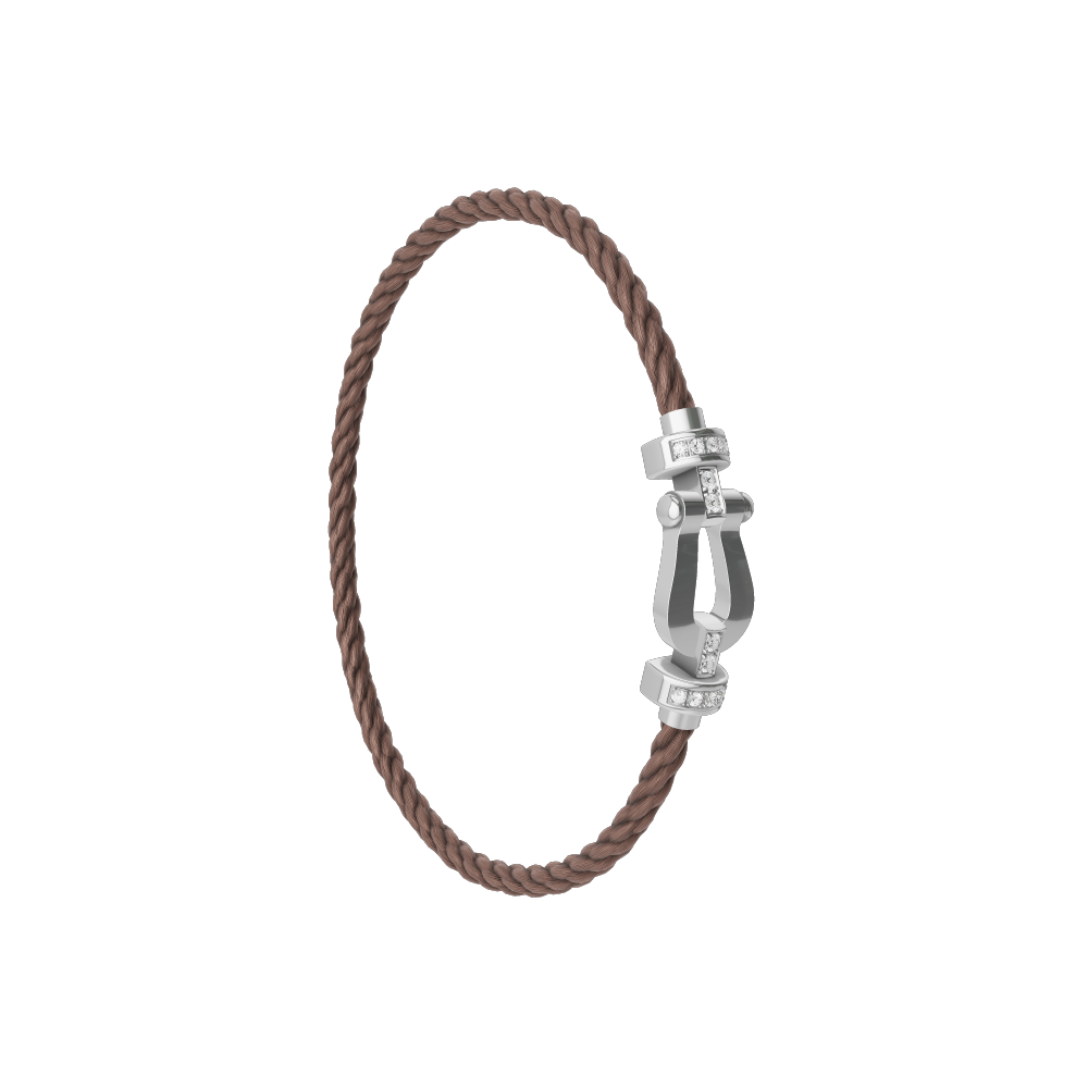 FORCE 10 BRACELET 18K WHITE GOLD AND DIAMONDS MEDIUM MODEL