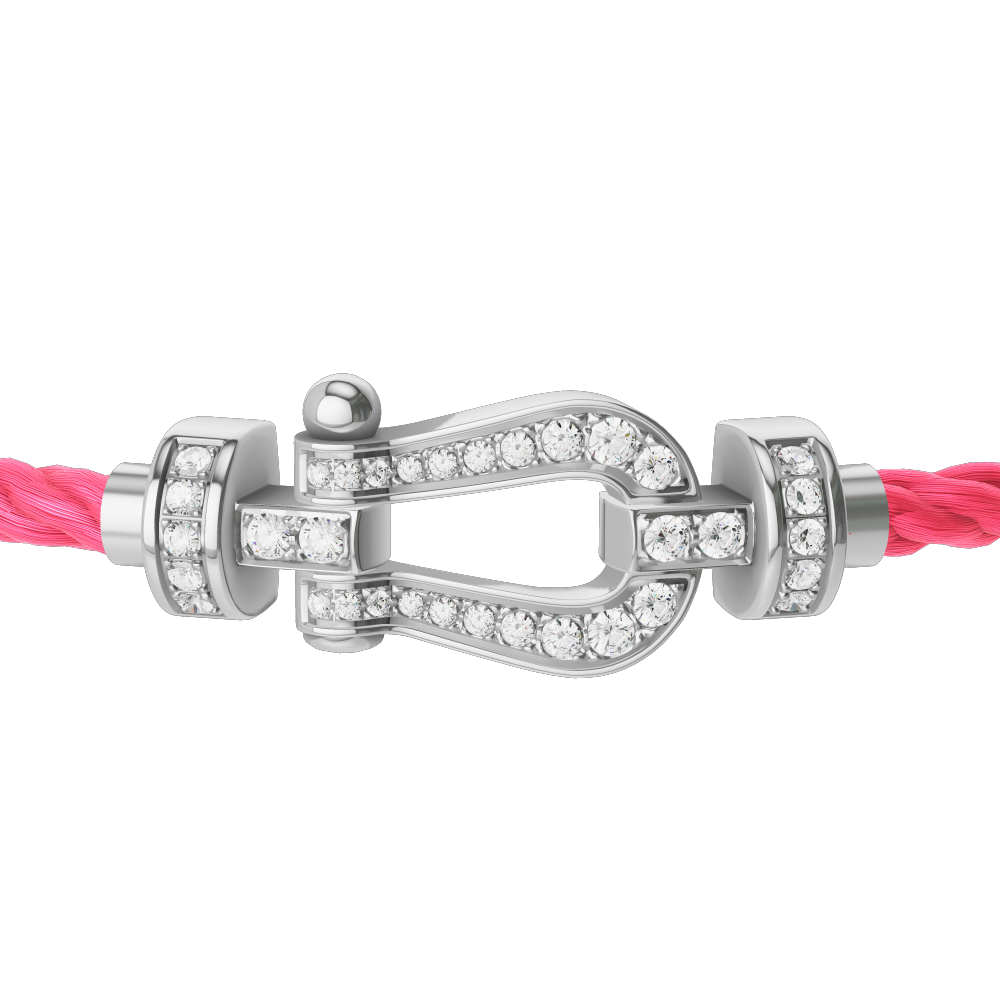 FORCE 10 BRACELET 18K WHITE GOLD AND DIAMONDS MEDIUM MODEL