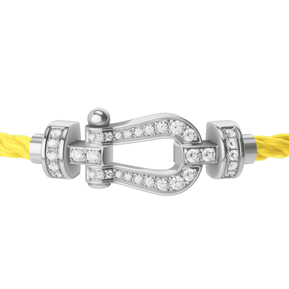 FORCE 10 BRACELET 18K WHITE GOLD AND DIAMONDS MEDIUM MODEL