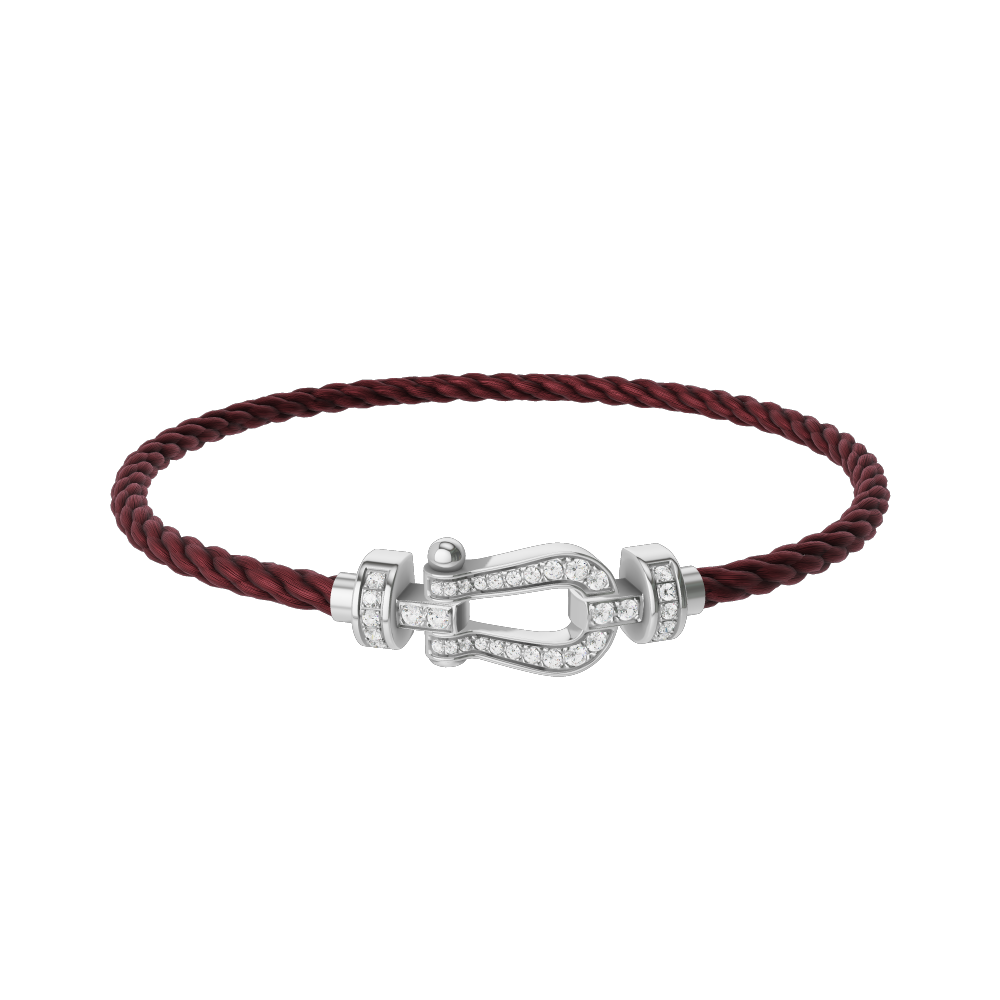 FORCE 10 BRACELET 18K WHITE GOLD AND DIAMONDS MEDIUM MODEL