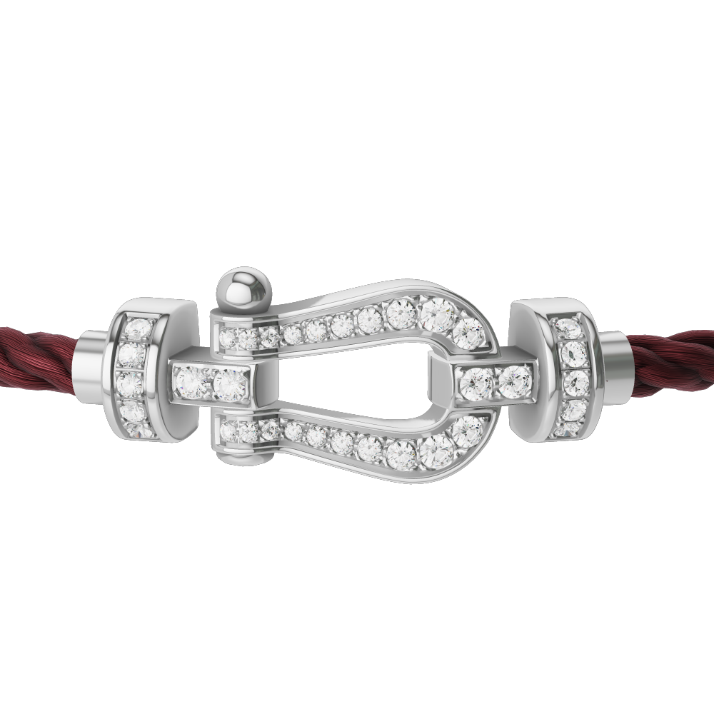 FORCE 10 BRACELET 18K WHITE GOLD AND DIAMONDS MEDIUM MODEL
