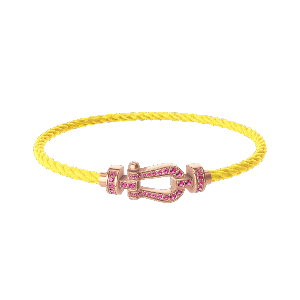 FORCE 10 BRACELET 18K PINK GOLD AND PINK SAPPHIRES MEDIUM MODEL