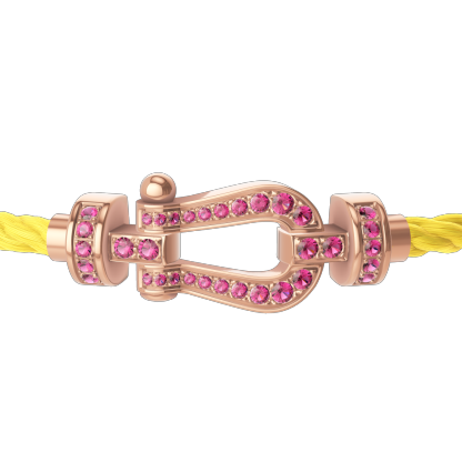 FORCE 10 BRACELET 18K PINK GOLD AND PINK SAPPHIRES MEDIUM MODEL