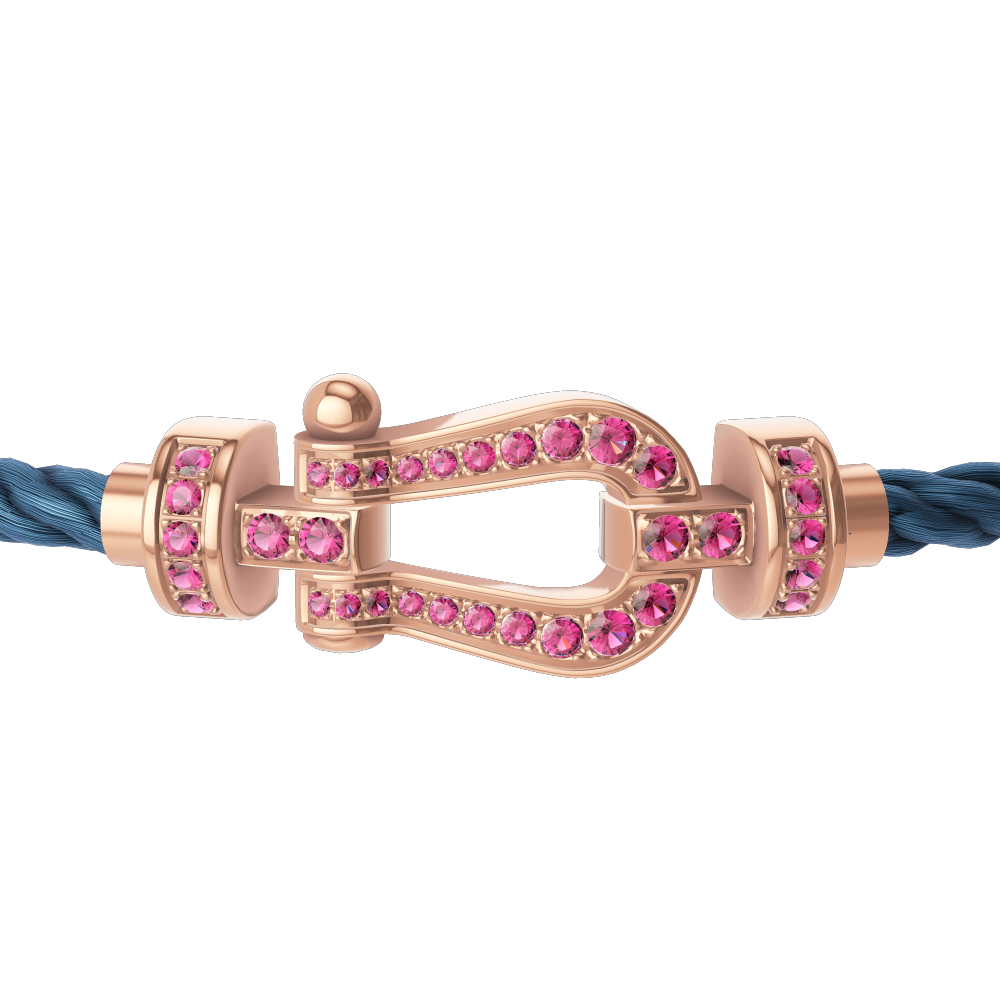 FORCE 10 BRACELET 18K PINK GOLD AND PINK SAPPHIRES MEDIUM MODEL