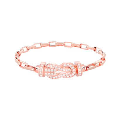 CHANCE INFINIE BRACELET 18K PINK GOLD AND DIAMONDS LARGE MODEL