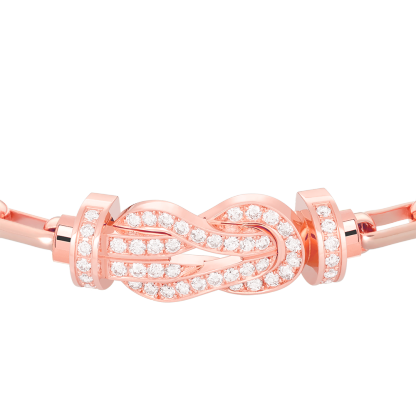 CHANCE INFINIE BRACELET 18K PINK GOLD AND DIAMONDS LARGE MODEL