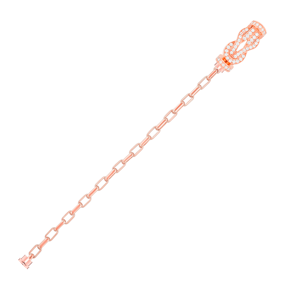 CHANCE INFINIE BRACELET 18K PINK GOLD AND DIAMONDS LARGE MODEL