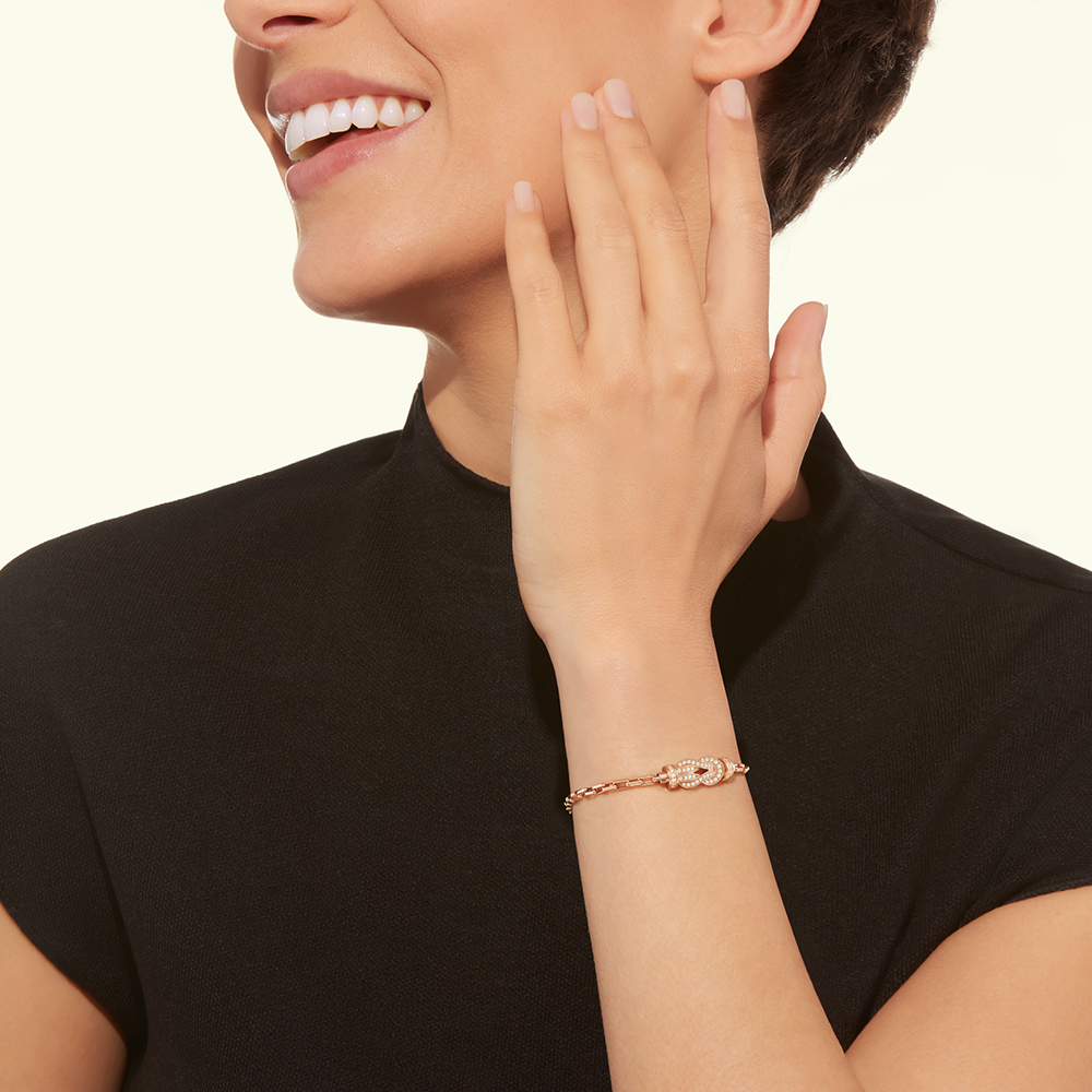 CHANCE INFINIE BRACELET 18K PINK GOLD AND DIAMONDS LARGE MODEL