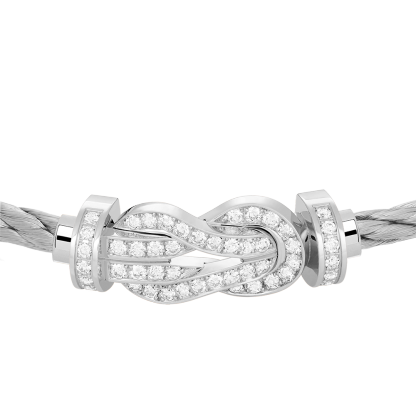 CHANCE INFINIE BRACELET 18K WHITE GOLD AND DIAMONDS LARGE MODEL
