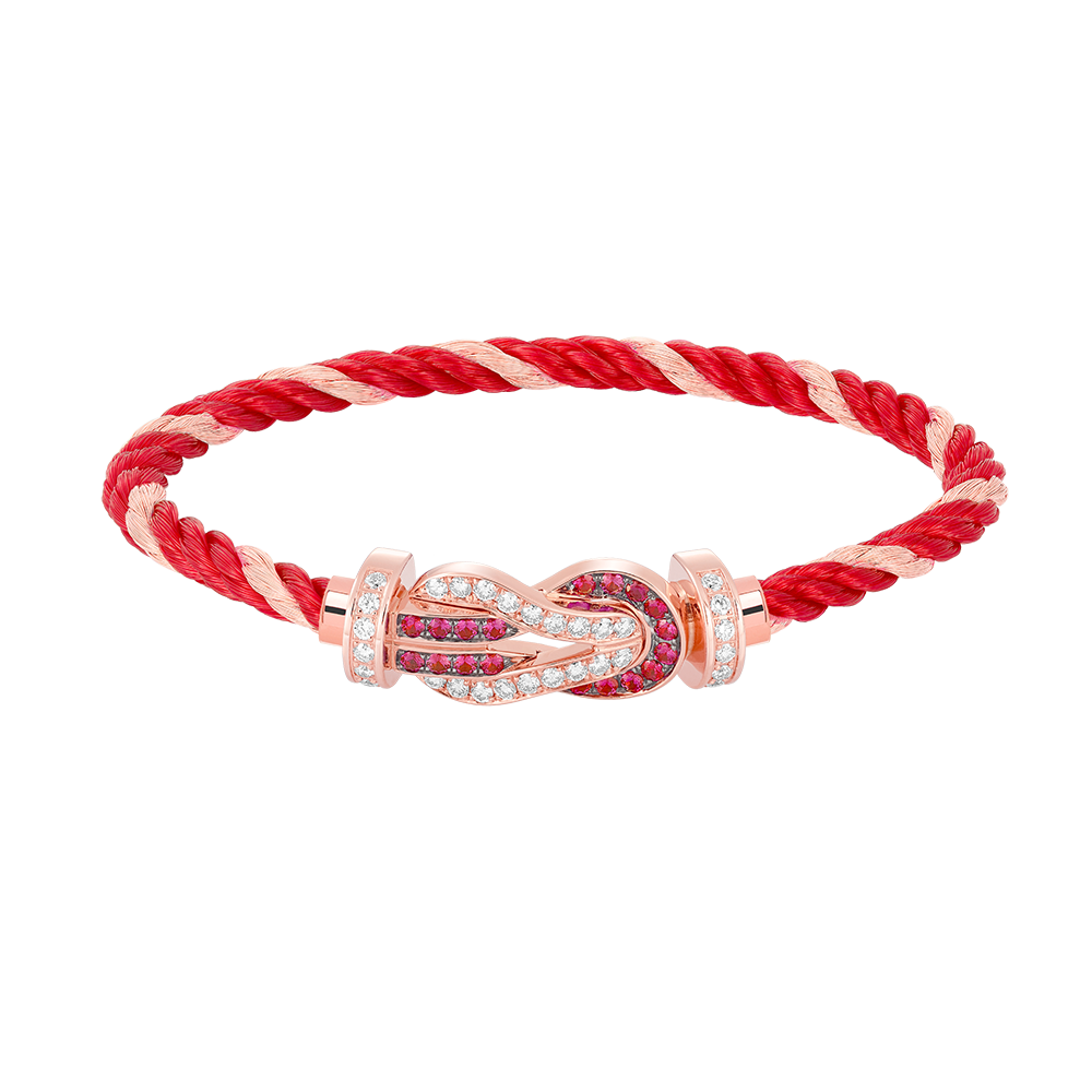 CHANCE INFINIE BRACELET 18K PINK GOLD AND RUBIS LARGE MODE