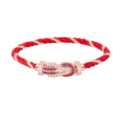 CHANCE INFINIE BRACELET 18K PINK GOLD AND RUBIS LARGE MODE