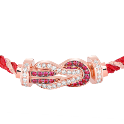 CHANCE INFINIE BRACELET 18K PINK GOLD AND RUBIS LARGE MODE