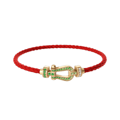 FORCE 10 BRACELET 18K YELLOW GOLD AND COLORED STONES MEDIUM MODEL