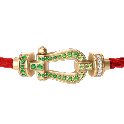 FORCE 10 BRACELET 18K YELLOW GOLD AND COLORED STONES MEDIUM MODEL